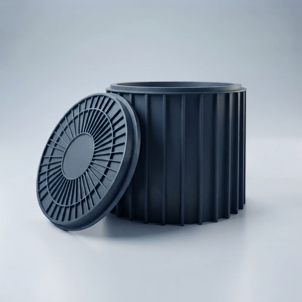 Prefabricated PVC manhole inspection chamber